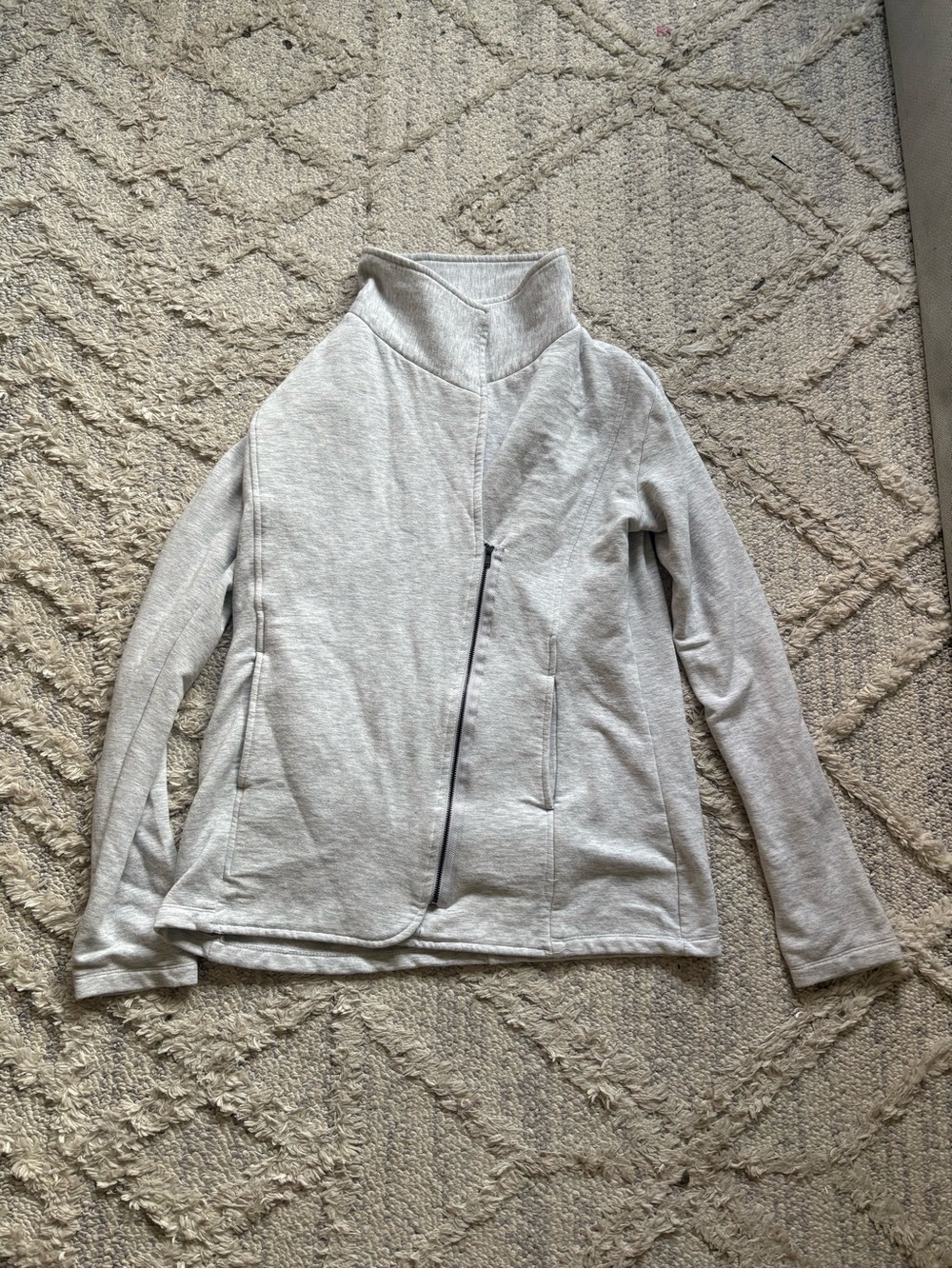 H by bordeaux Light Gray Asymmetric Utility Jacket